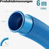Wiltec Poolschlauch 6 m ⌀32 mm, Schwimmbadschlauch mit Produktbild-Vorschau 4