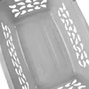 A close-up view of the interior of a gray plastic laundry basket with a perforated pattern on the sides. Produktbild-Vorschau
