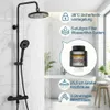 Czarny system natryskowy z deszczownicą i termostatem 40℃, Podgląd zdjęcia produktu 1