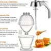 A diagram showing the parts of a honey dispenser with descriptive text labels. Produktbild-Vorschau