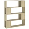 A freestanding bookshelf with four staggered shelves. Voir les images du produit
