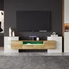 MODFU Meuble TV 200 cm - MDF avec LED - Design Moderne - Voir les images du produit 3