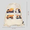 HECKBO Sac à cordon enfant avec motif véhicules de chantier Voir les images du produit 4