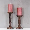 2er Set Kerzenhalter H20-25cm Mango Holz Braun Produktbild-Vorschau 4