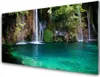 Acrylglasbilder 100x50 Wandbild Druck See Wasserfall Natur Produktbild-Vorschau 1
