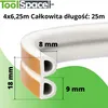 4 x 6,25 m "D" těsnění bílé barvy Náhled obrázku produktu 5