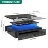 YITAHOME Couchtisch Wohnzimmertisch mit LED-Beleuchtung, Produktbild-Vorschau 6
