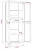 vidaXL Gartenschrank Schwarz 65x37x165 cm PP Produktbild-Vorschau 8