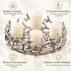 Kranz aus Aluminium, silber, Ø 28 cm, für 4 Kerzen Produktbild-Vorschau