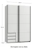 Schwebetürenschrank 2-trg. Kleiderschrank 135 cm Eiche Weiß Produktbild-Vorschau 8