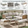 MERAX Gartenlounge-Set (Sitzgruppe Balkonmöbel mit Produktbild-Vorschau 3