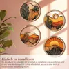 4 Stück Holz Boho Wand Deko, Wanddekoobjekt Runde Bauernhof Produktbild-Vorschau 6