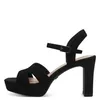 Tamaris Damen Sandalette Leder Cut-Outs Plateau High Heel Produktbild-Vorschau 4