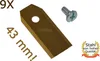9 X 4,3CM Titan Messer für Husqvarna Automower G1 G2 105 Produktbild-Vorschau 1