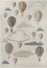 A rug with a pattern of hot air balloons and clouds. Anteprima dell’immagine prodotto