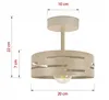 LUXOLAR Deckenleuchte E27 Beige Gold Plafond Laserschirm Produktbild-Vorschau 3