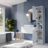 Armoire de salle de bain haute avec étagères MARGO – blanc Voir les images du produit 11
