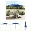 The Living Store Sonnenschirm mit Holzmast Azurblau Produktbild-Vorschau 1