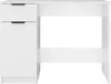 A white desk with drawers and an open shelf. Podgląd zdjęcia produktu