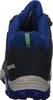The back view of a blue and green hiking shoe. Produktbild-Vorschau