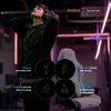 A young man wearing headphones stands in a room with neon lighting, looking up. Around him are circular graphics with stick figures and text, along with a gaming chair. Náhľad obrázku produktu