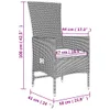 7-tlg. Garten-Essgruppe mit Kissen Beige Poly Rattan , Produktbild-Vorschau 8