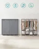 SONGMICS Šatní skříň, se 2 tyčemi na šaty, skládací, šedá Náhled obrázku produktu 5