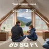 A family with a dog sitting inside a tent, looking out at a scenic view. Anteprima dell’immagine prodotto