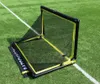 A mini soccer goal on a green artificial turf field with a white line. Produktbild-Vorschau