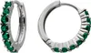 Creolen Silber 925 grüne Zirkonia Produktbild-Vorschau 1