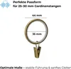 100 Stück Metall Gardinenringe mit Clips Farbe Antikgold Produktbild-Vorschau 3