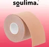 A roll of beige tape is shown against a pink and white gradient background, with the brand name 'soulima.' at the top. Náhled obrázku produktu