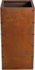 A tall, rectangular planter box with a rusted metal finish and visible rivets along the edges. Produktbild-Vorschau