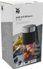 The image shows the retail packaging of a WMF KITCHENminis portable blender, with a depiction of the blender filled with fruit and surrounded by ingredients. Voir les images du produit