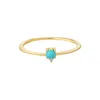 cai Ring 925/- Sterling Silber gelb 052 (16,6) Türkis Produktbild-Vorschau 2