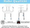 YUENFONG Duschstuhl mit Rückenlehne und Armlehne, Produktbild-Vorschau 5