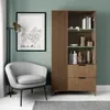 Vitrine ENTIA 100 cm mit Glaselementen und 2 Schubladen, Produktbild-Vorschau 4