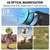 A collage of images showcasing the magnification and accuracy of a laser rangefinder, with examples of its use in golf, hunting, and wildlife observation. Produktbild-Vorschau