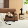 Home Heaven® Couchtisch Rund Schwarz 2er Set - Runder Couch Produktbild-Vorschau 6