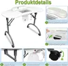 LARS360 Blanc Table de manucure Pliable, avec aspiration Voir les images du produit 6
