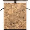 Kosz na pranie BAMBOO z motywem kwiatów, 60 l Podgląd zdjęcia produktu 6