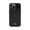 A black carbon fiber phone case with a Mercedes-Benz logo is shown against a white background. Produktbild-Vorschau