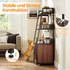 COSTWAY Kattenmeubel met boekenkast, oplaadstation, 3 Productafbeelding-voorbeeld 9