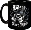 Totenkopf mit Mittelfinger Tasse - Böser alter Mann Produktbild-Vorschau 2