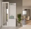 BDW Set Vestiaire duo avec miroir, armoire, blanc, Voir les images du produit 5