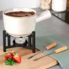Porzellan-Fondue mit Brenner 450 ml + 2 Gabeln Produktbild-Vorschau 8