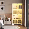 BROTTAR Weiße Glasvitrine mit LED 3 Farben, Produktbild-Vorschau 6