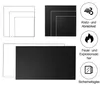 Kaminglas eckig 70x70cm Schwarz Bodenplatte Funkenschutz Produktbild-Vorschau 9