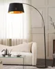 BELIANI Stojací lampa černý kov 187 cm zakřivený rám Náhled obrázku produktu 2