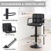 Meisterhome® Barhocker 2er Set - Höhenverstellbar mit lehne Produktbild-Vorschau 4